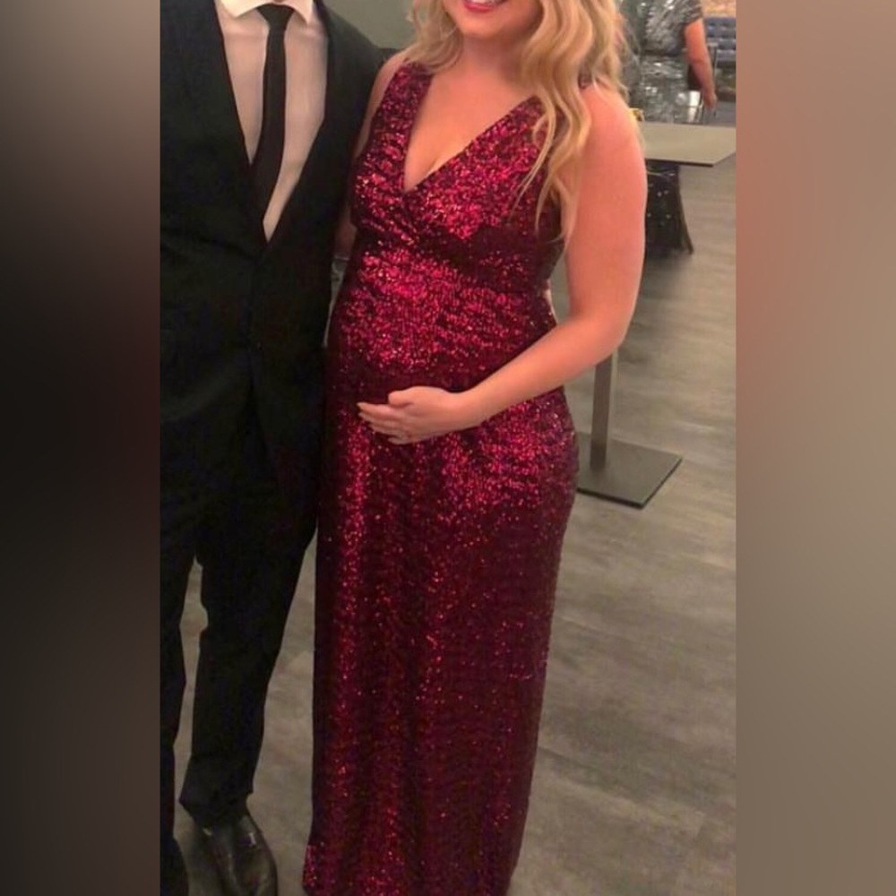 Pinkblush sequin maternity maxi dress (Sold out)